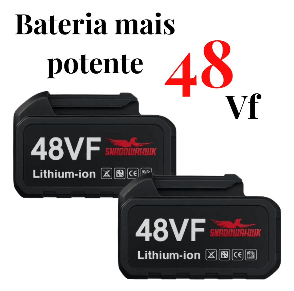 Par de Baterias Recarregaveis Litio-Ion 68V Estoque Central - Longa Duracao com Indicador de Carga para Trabalho Continuo